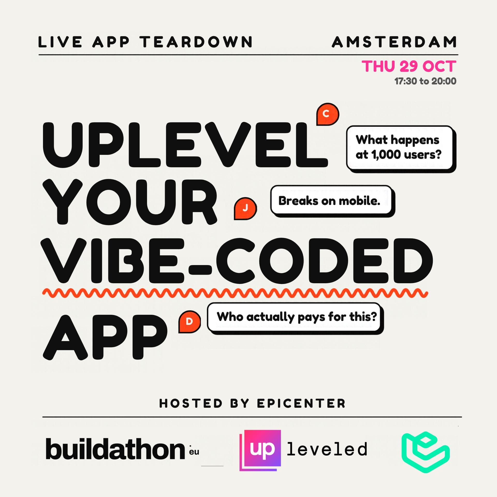 Uplevel Your Vibe-Coded App event artwork