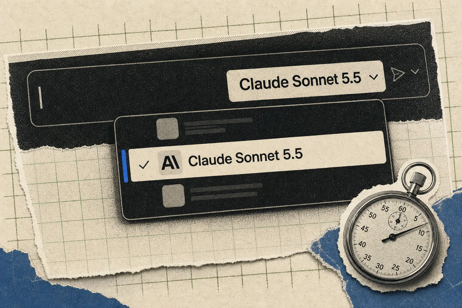 GitHub Copilot model picker showing Claude Sonnet 5.5 as a model choice.